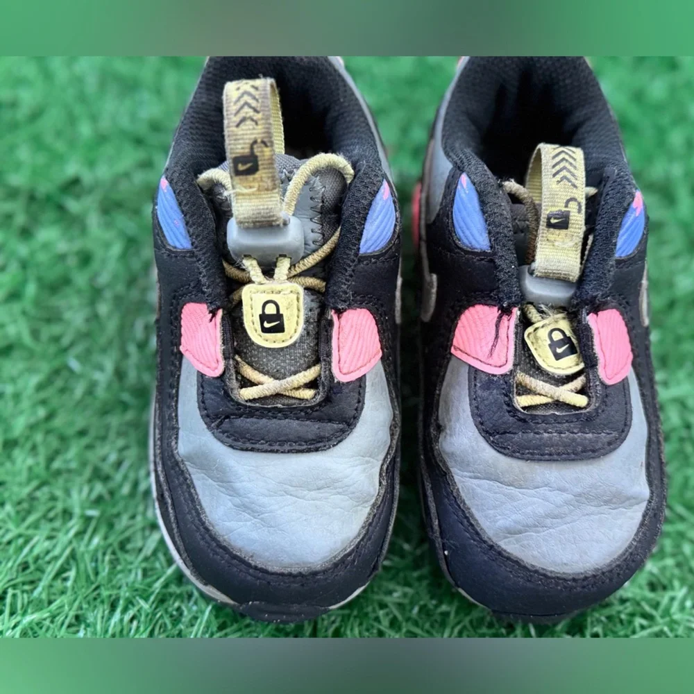 Nike (TD) Nike Air Max 90 Toggle 'Smoke Grey Sunset Pulse' CV0065-004 Size‎ 6C